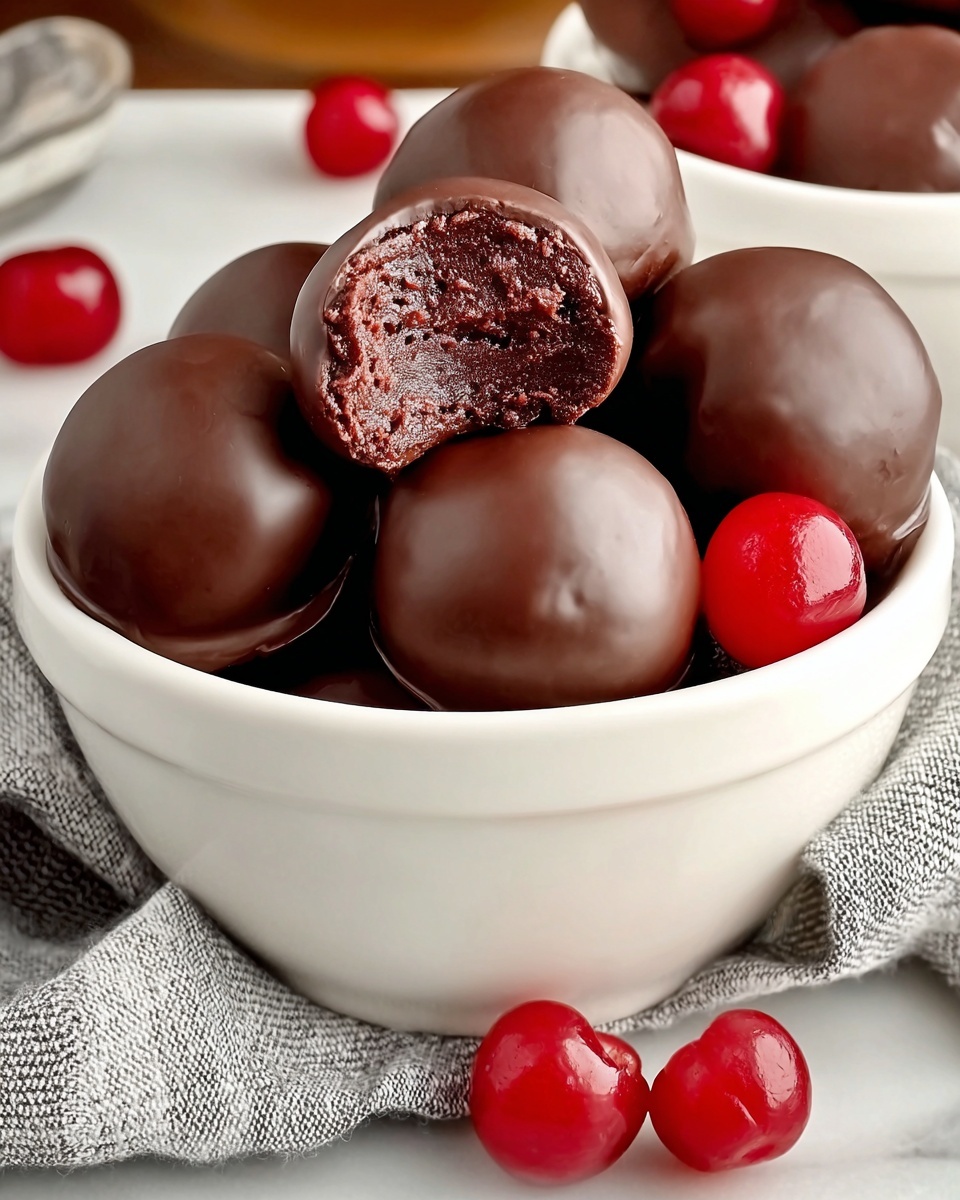 Chocolate Covered Cherry Brownie Bombs Recipe - Recipe Image