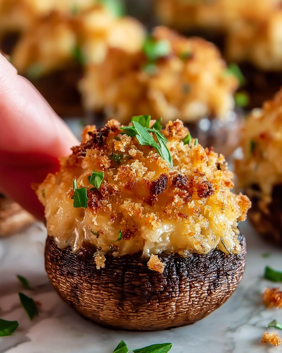 Crab Rangoon Stuffed Mushrooms Recipe - Recipe Image