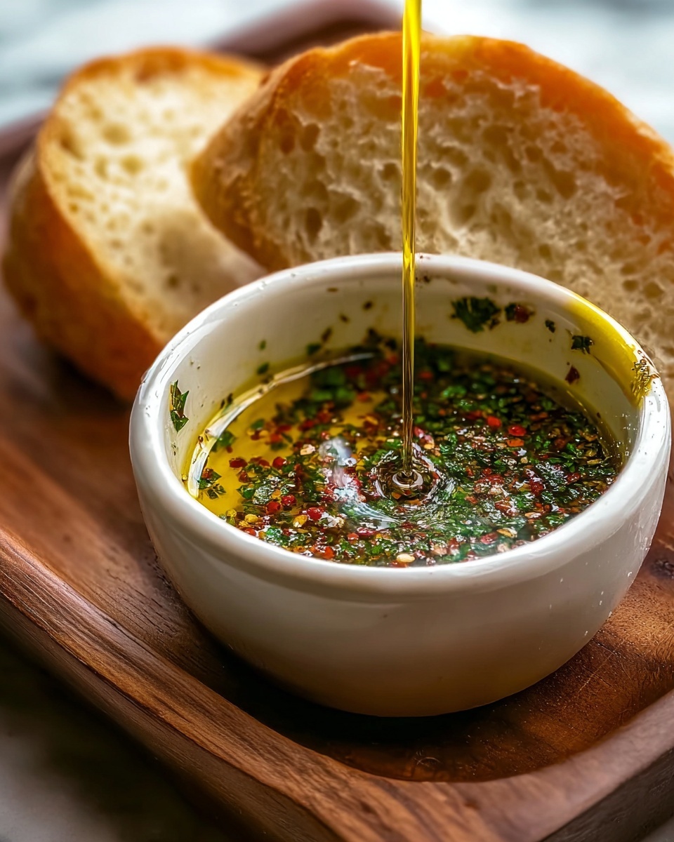 Olive Oil Dip with Warm Crusty Bread Recipe - Recipe Image