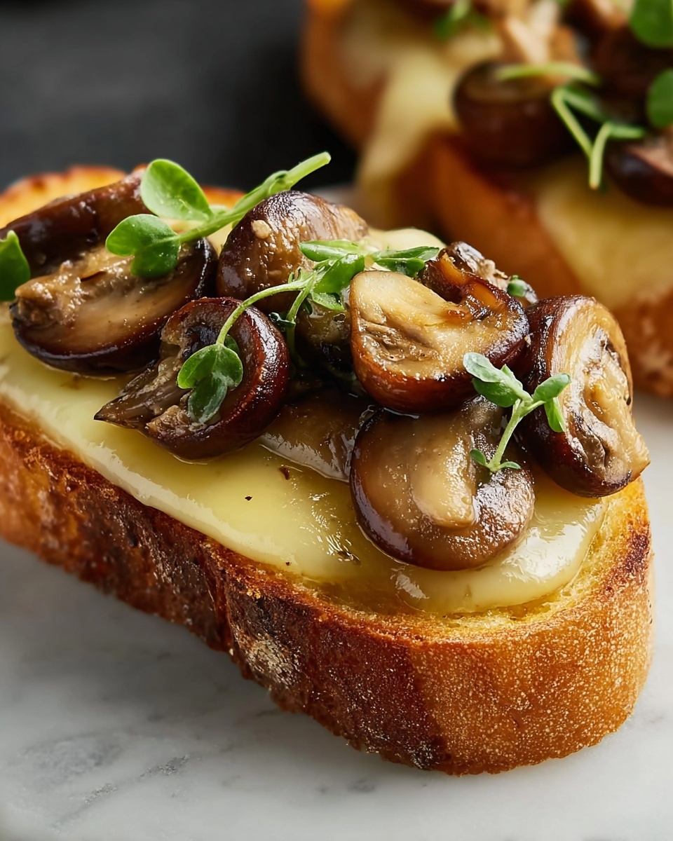 Mushroom and Gruyère Crostini Recipe - Recipe Image