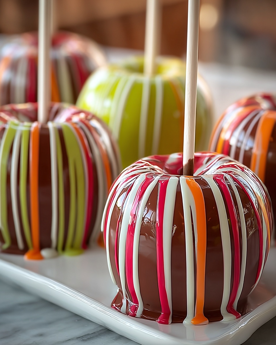 Striped Candy Apples Recipe - Recipe Image