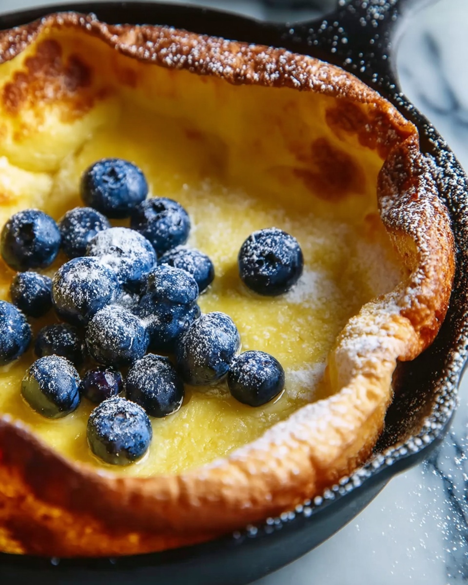 Dutch Babies with Lemon Curd and Blueberries Recipe - Recipe Image