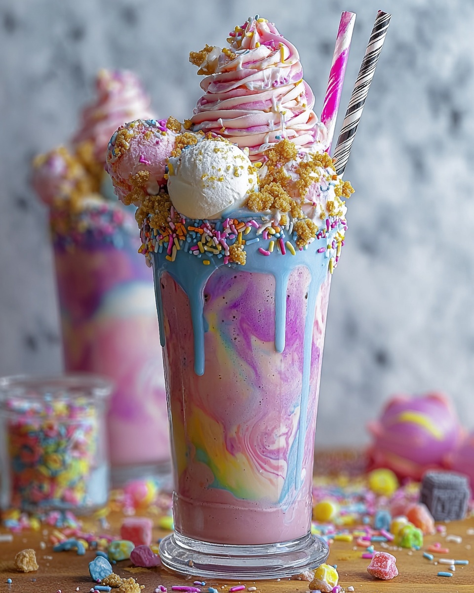 Unicorn Fantasy Freakshakes Recipe - Recipe Image