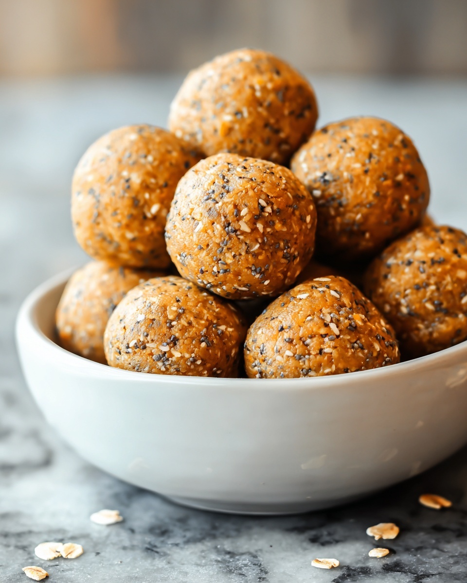 No-Bake Healthy Pumpkin Pie Energy Balls Recipe - Recipe Image