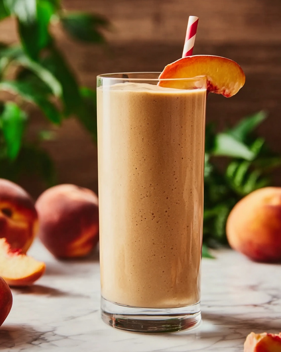 Vegan Peach Smoothie Recipe - Recipe Image