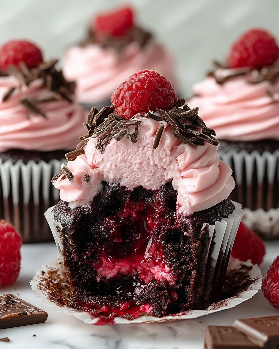 Raspberry Chocolate Lava Cupcakes Recipe - Recipe Image