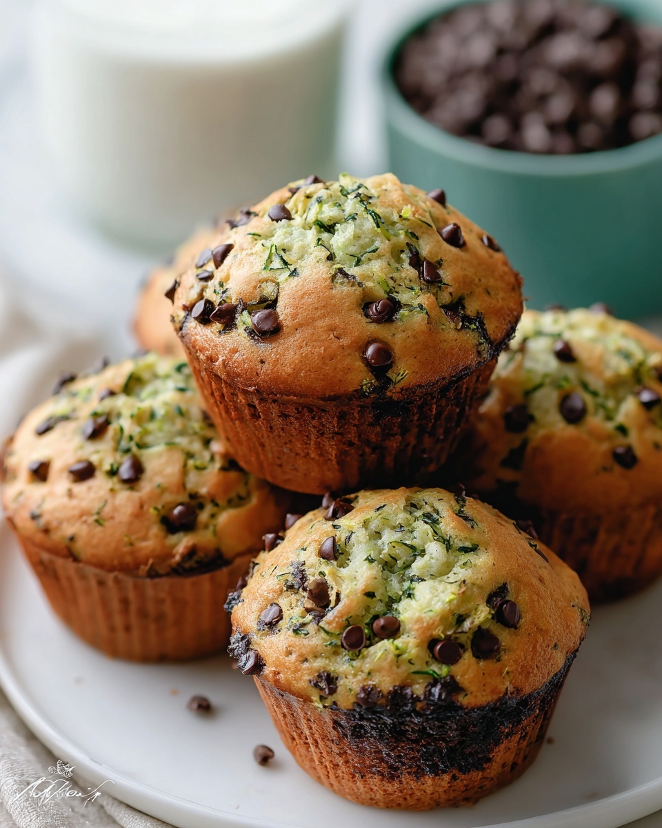 Chocolate Chip Zucchini Muffins Recipe - Recipe Image