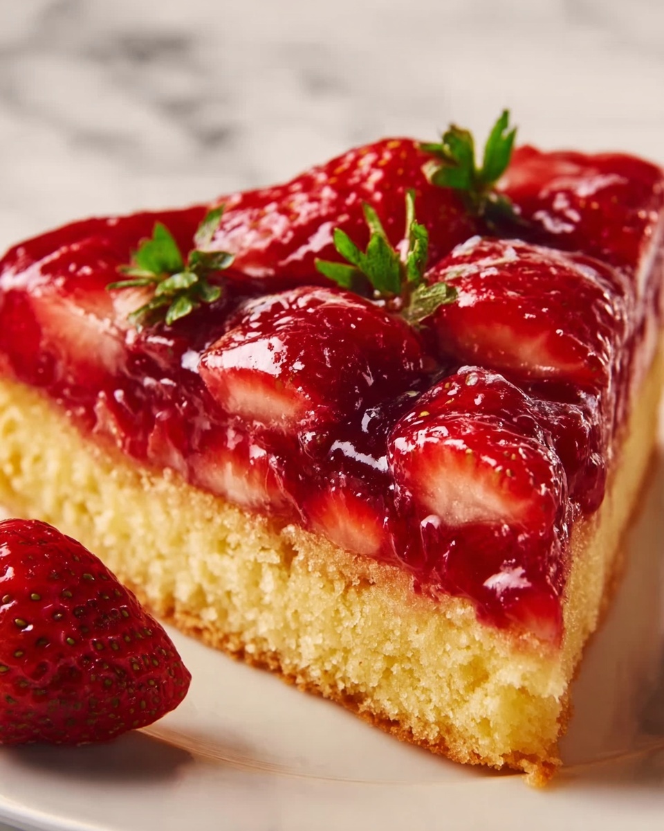 Fresh Strawberry Upside Down Cake Recipe - Recipe Image