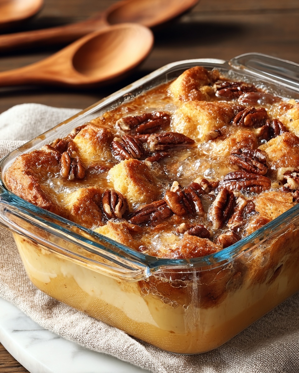 Pecan Pie Bread Pudding Recipe - Recipe Image