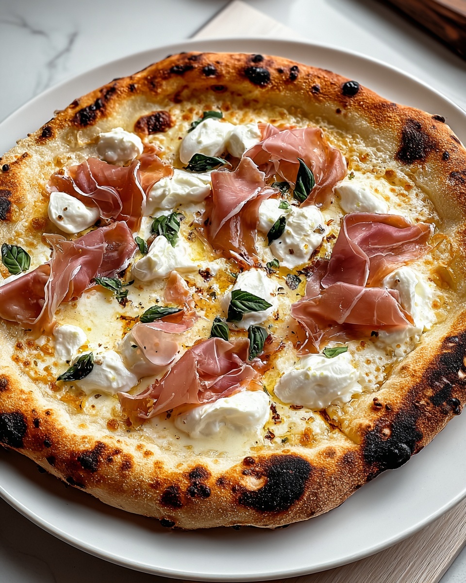 White Pizza with Prosciutto & Hot Honey Recipe - Recipe Image
