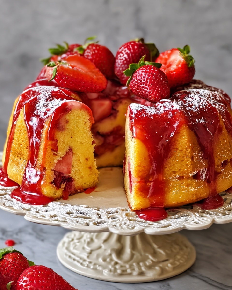 Strawberry Pineapple Pound Cake Recipe - Recipe Image