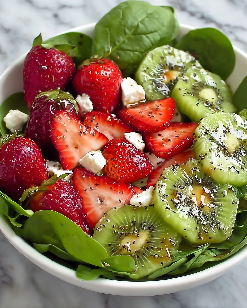 Strawberry Kiwi and Spinach Salad Recipe - Recipe Image