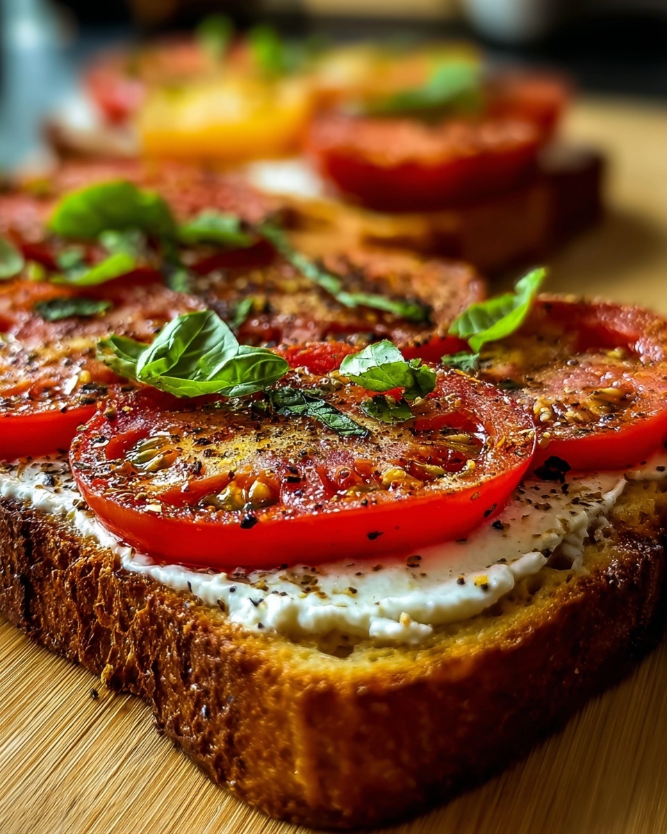 Ricotta and Cherry Tomato Sourdough Toast Recipe - Recipe Image
