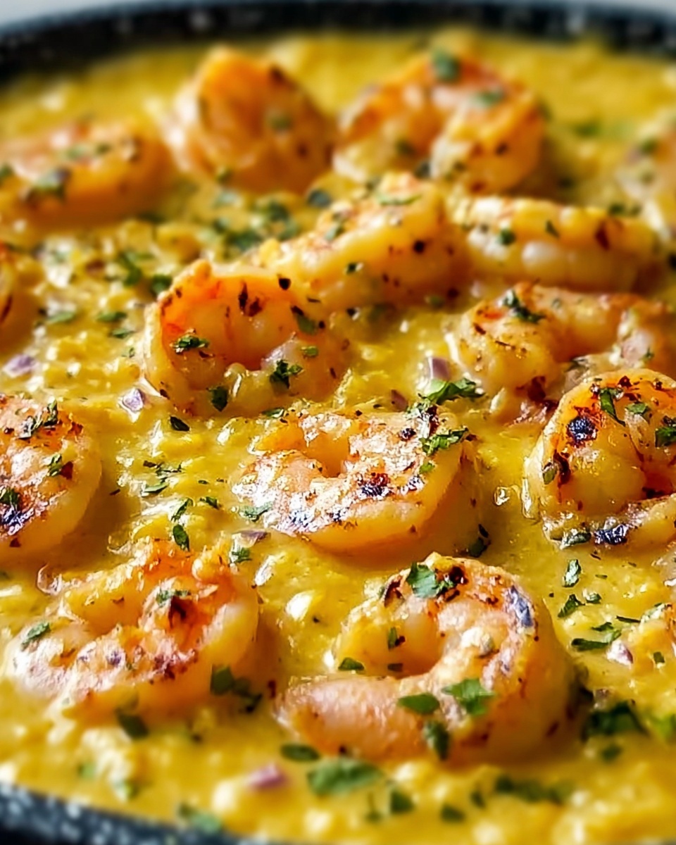 Sautéed Shrimp in Creamy Saffron Sauce Recipe - Recipe Image