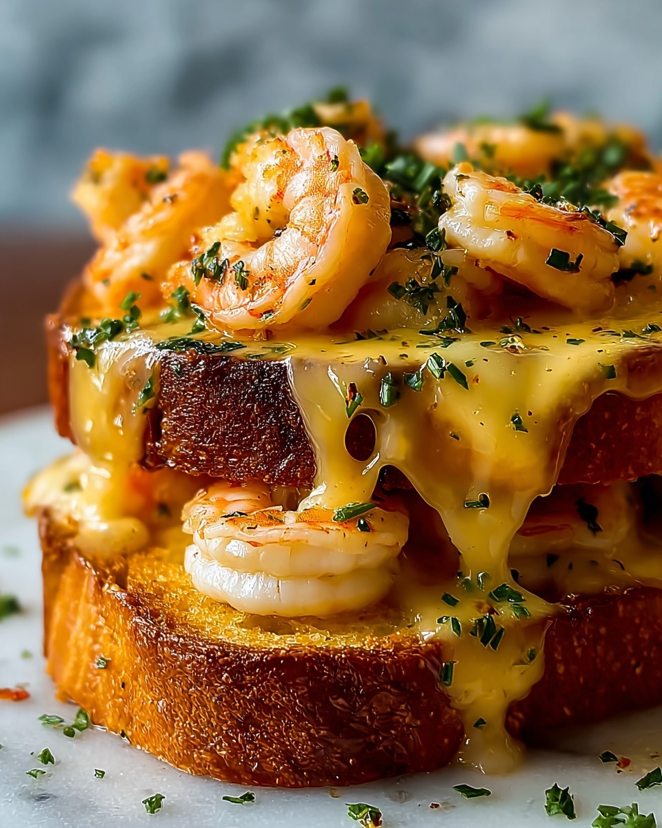 Ultimate Shrimp and Cheese Toast with Garlic Bread Recipe - Recipe Image