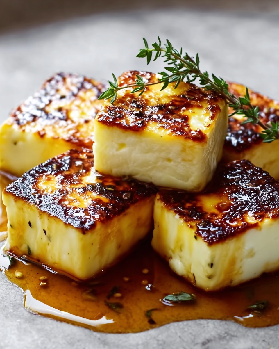 Crispy Pan-Fried Feta with Thyme and Pepper-Infused Honey Recipe - Recipe Image