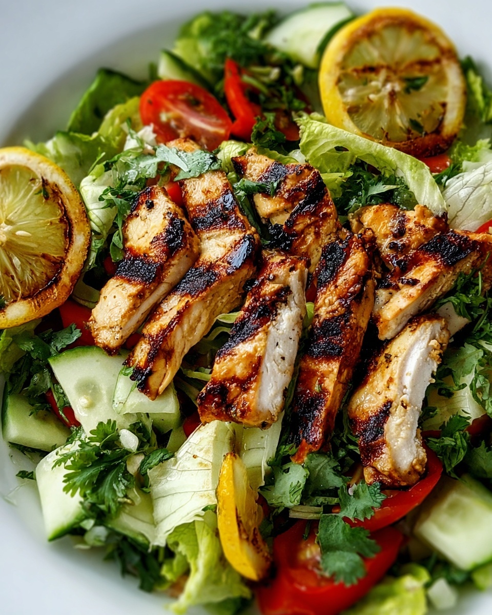 Grilled Chili Lime Chicken Fajita Salad Recipe - Recipe Image