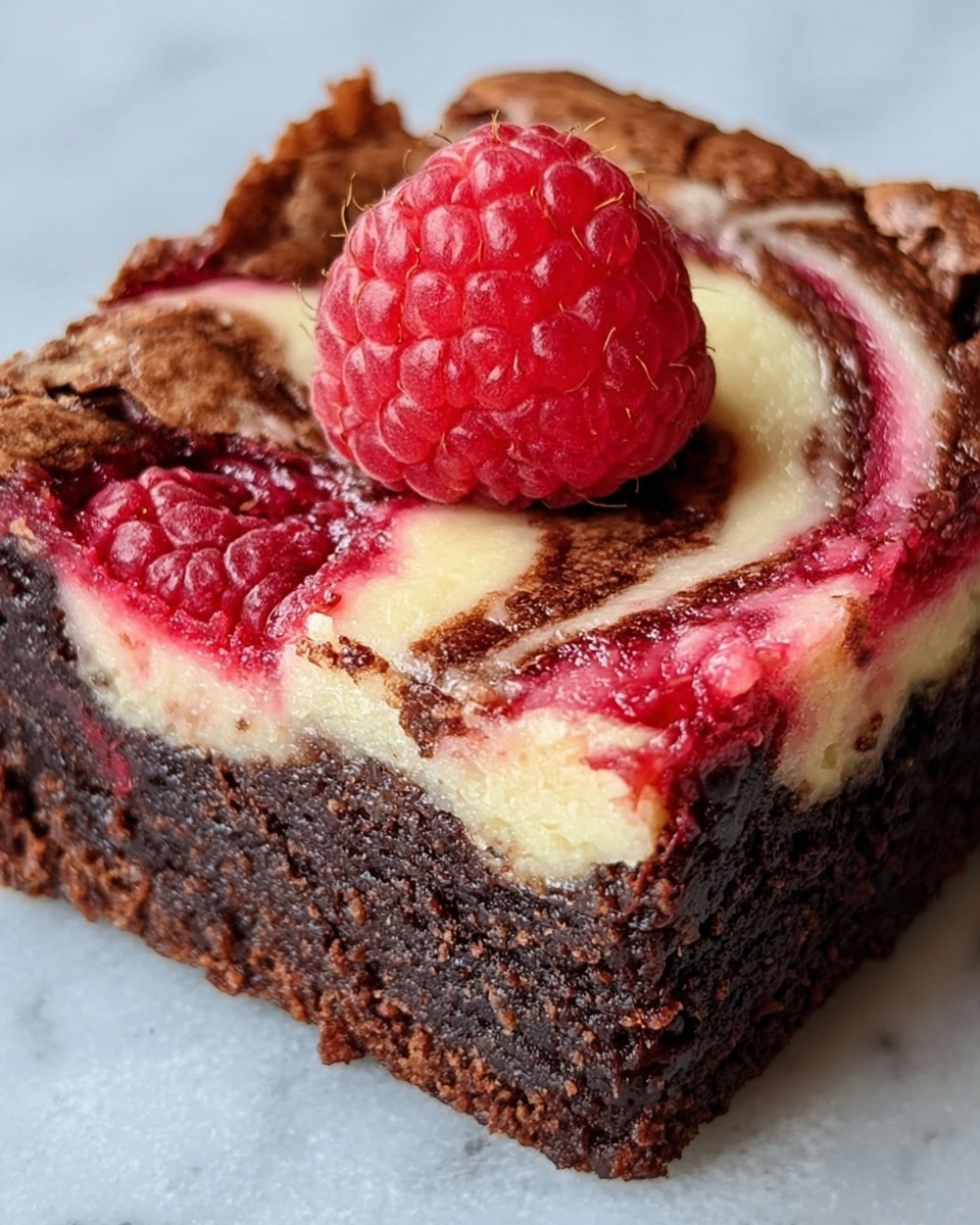 Raspberry Swirl Zucchini Brownies Recipe - Recipe Image