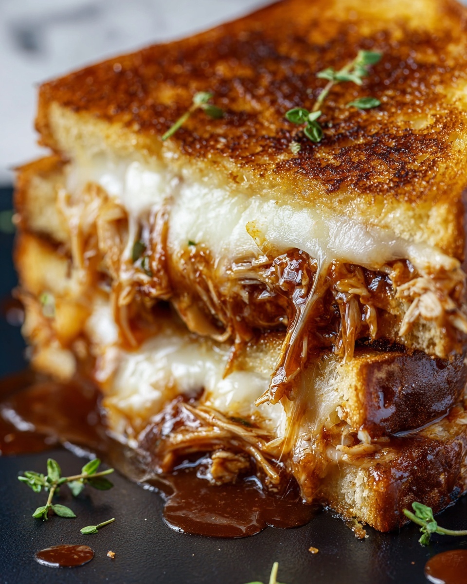 BBQ Chicken Grilled Cheese Recipe - Recipe Image