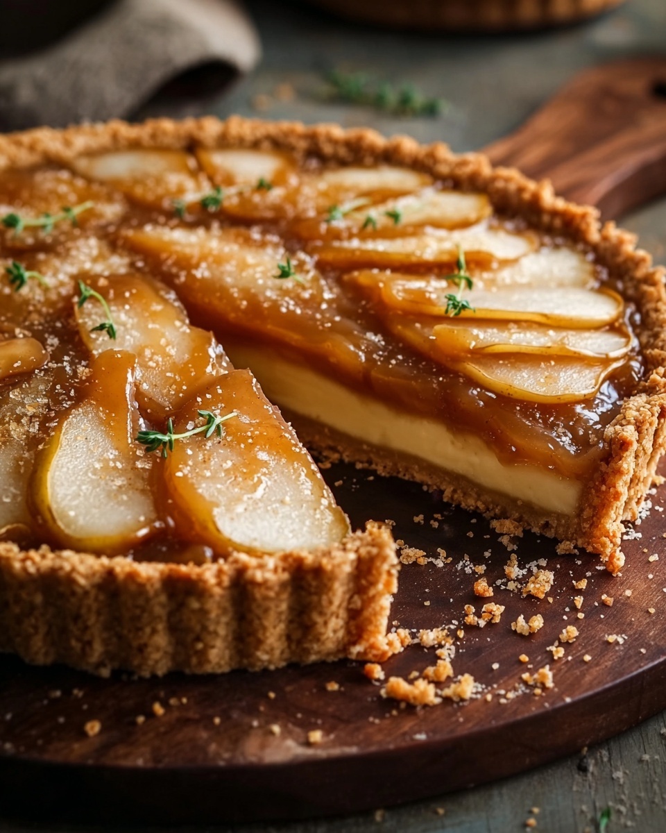 Dutch Pear Pie with Spiced Caramel Sauce Recipe - Recipe Image