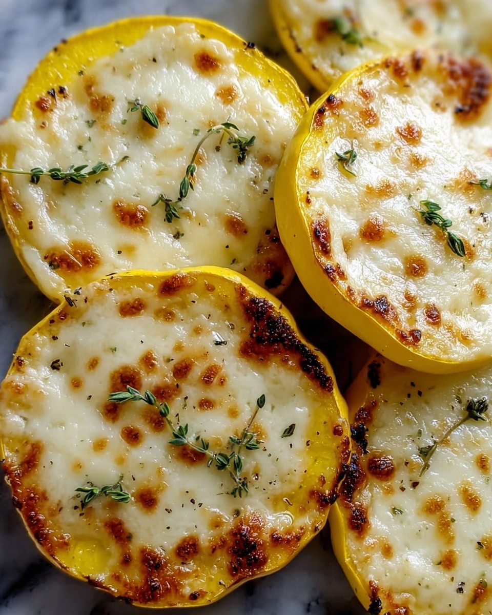 Cheesy Baked Squash Rounds Recipe - Recipe Image