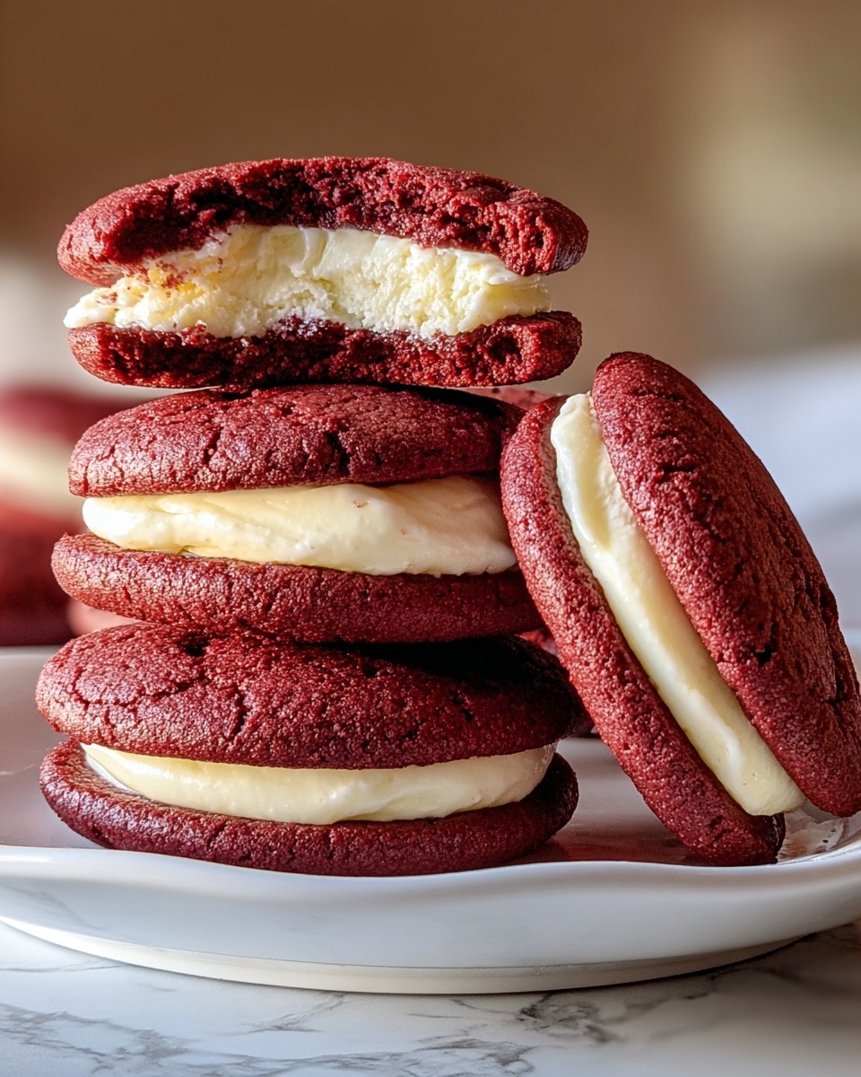 Luscious Red Velvet Cookies with a Creamy Cheesecake Surprise Recipe - Recipe Image