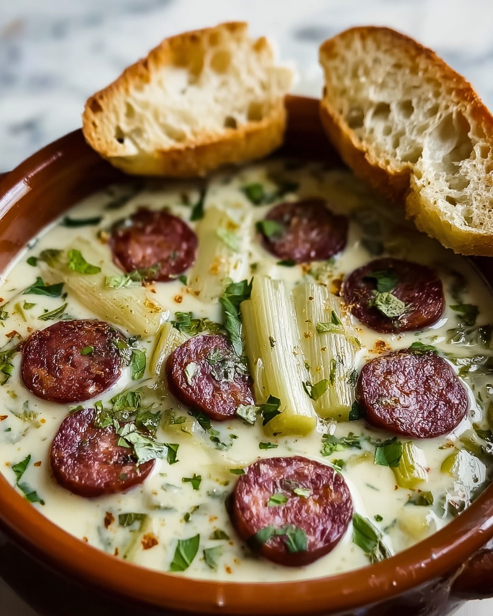 Smoked Sausage and Endive Fondue Recipe - Recipe Image