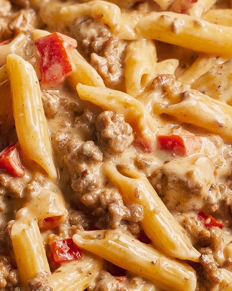Creamy Rotel Pasta with Ground Beef Recipe - Recipe Image