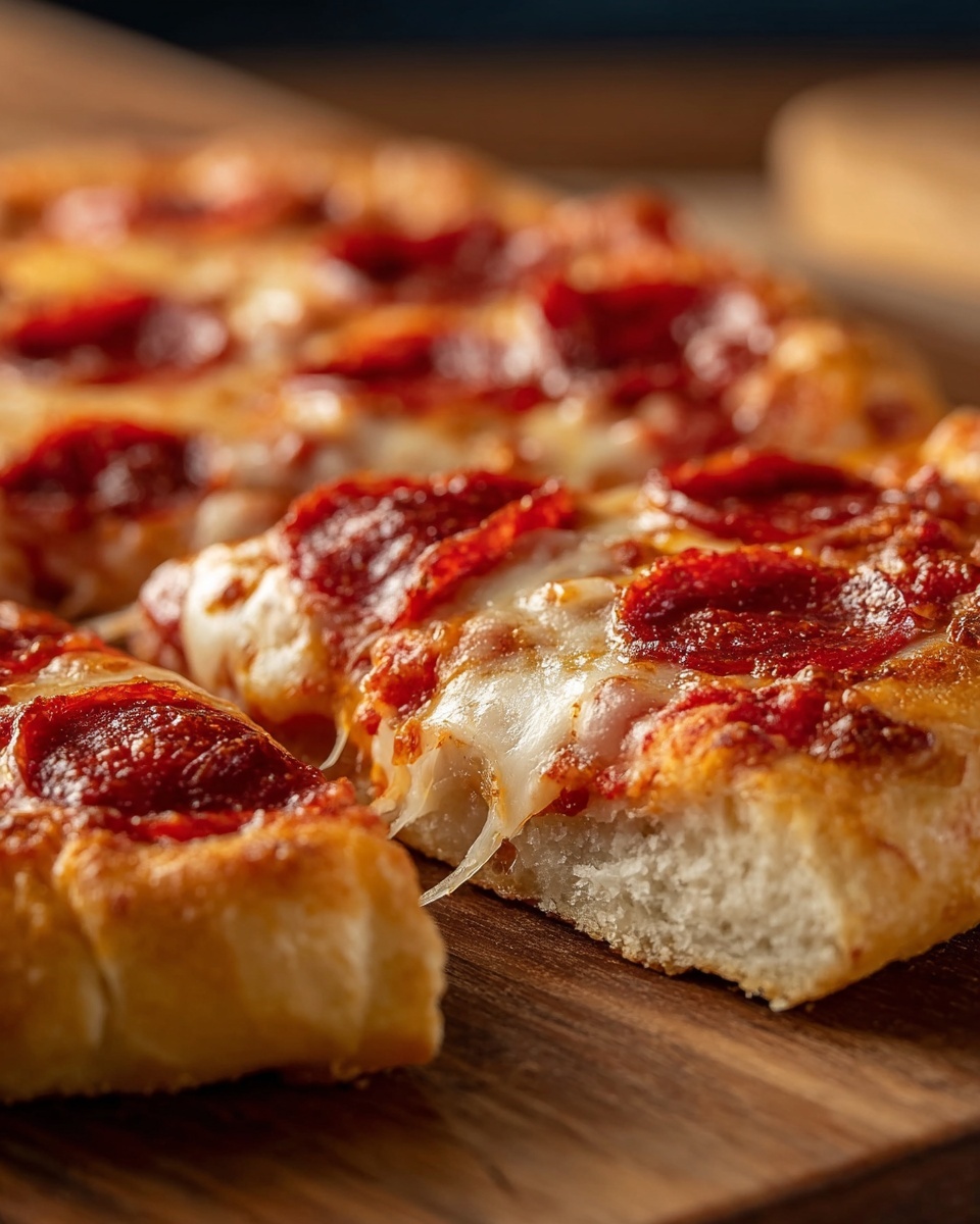Stuffed Crust Pepperoni Pizza Recipe - Recipe Image
