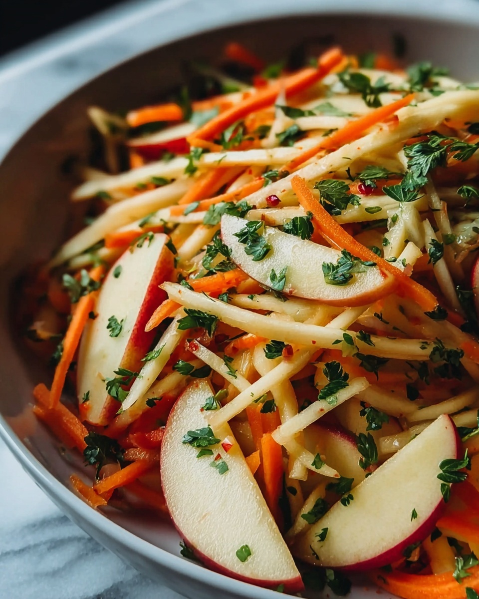 Crunchy Apple & Carrot Salad with Creamy Citrus Dressing Recipe - Recipe Image