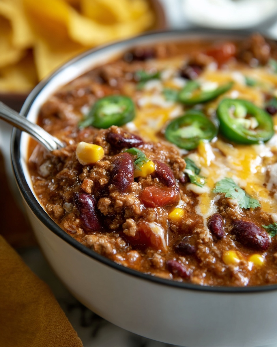 Cheesy Enchilada Chili Recipe - Recipe Image
