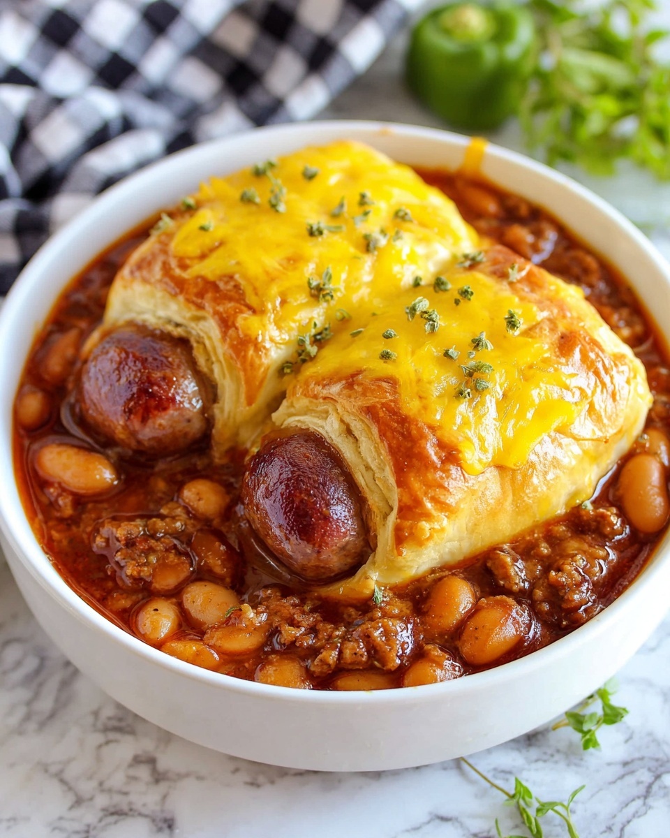 Chili Cheese Dog Casserole Recipe - Recipe Image