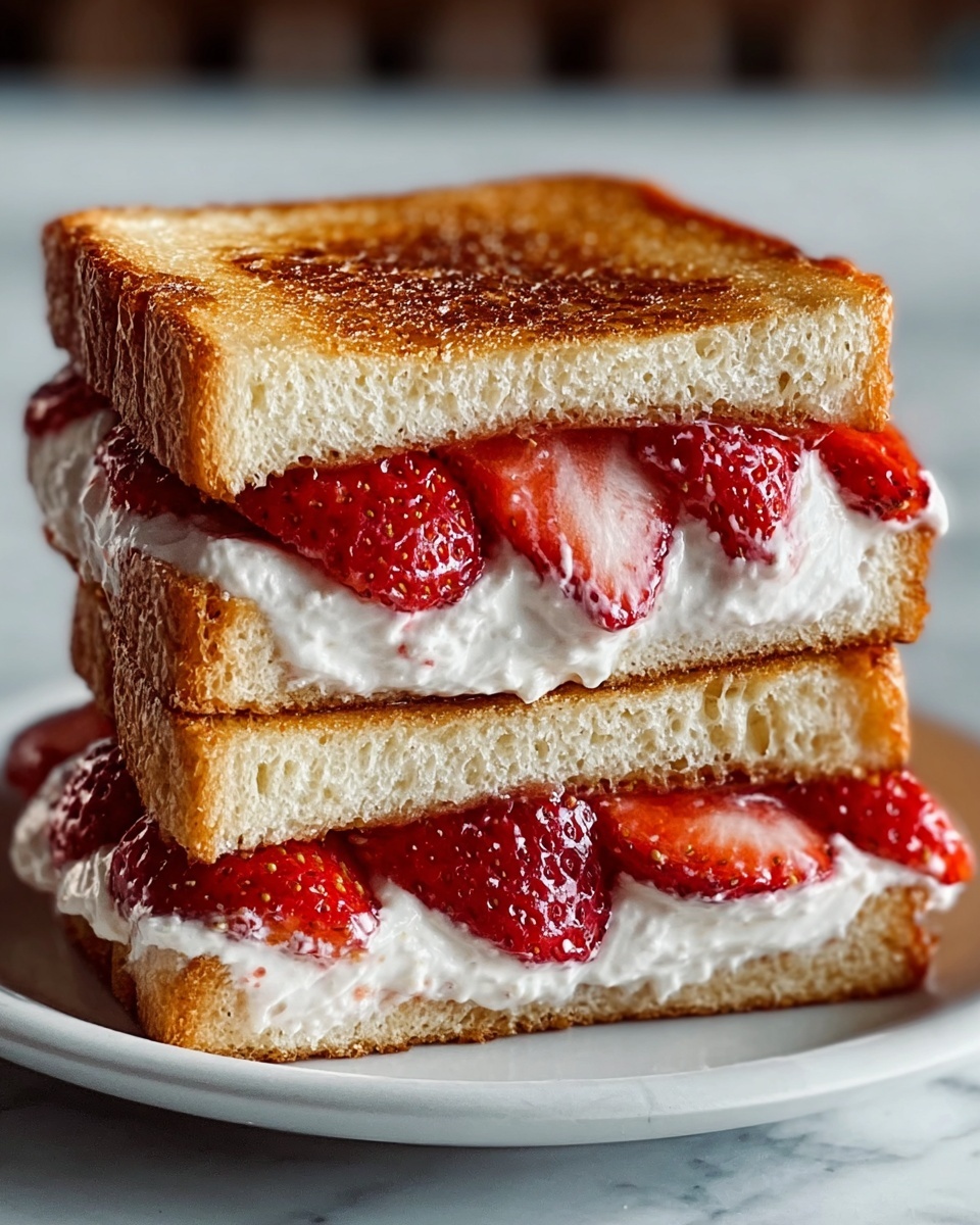 Fried Strawberry Cheesecake Sandwiches Recipe - Recipe Image
