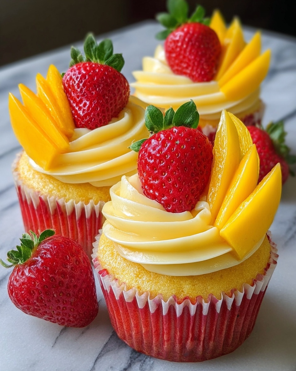 Strawberry Mango Margarita Cupcakes Recipe - Recipe Image