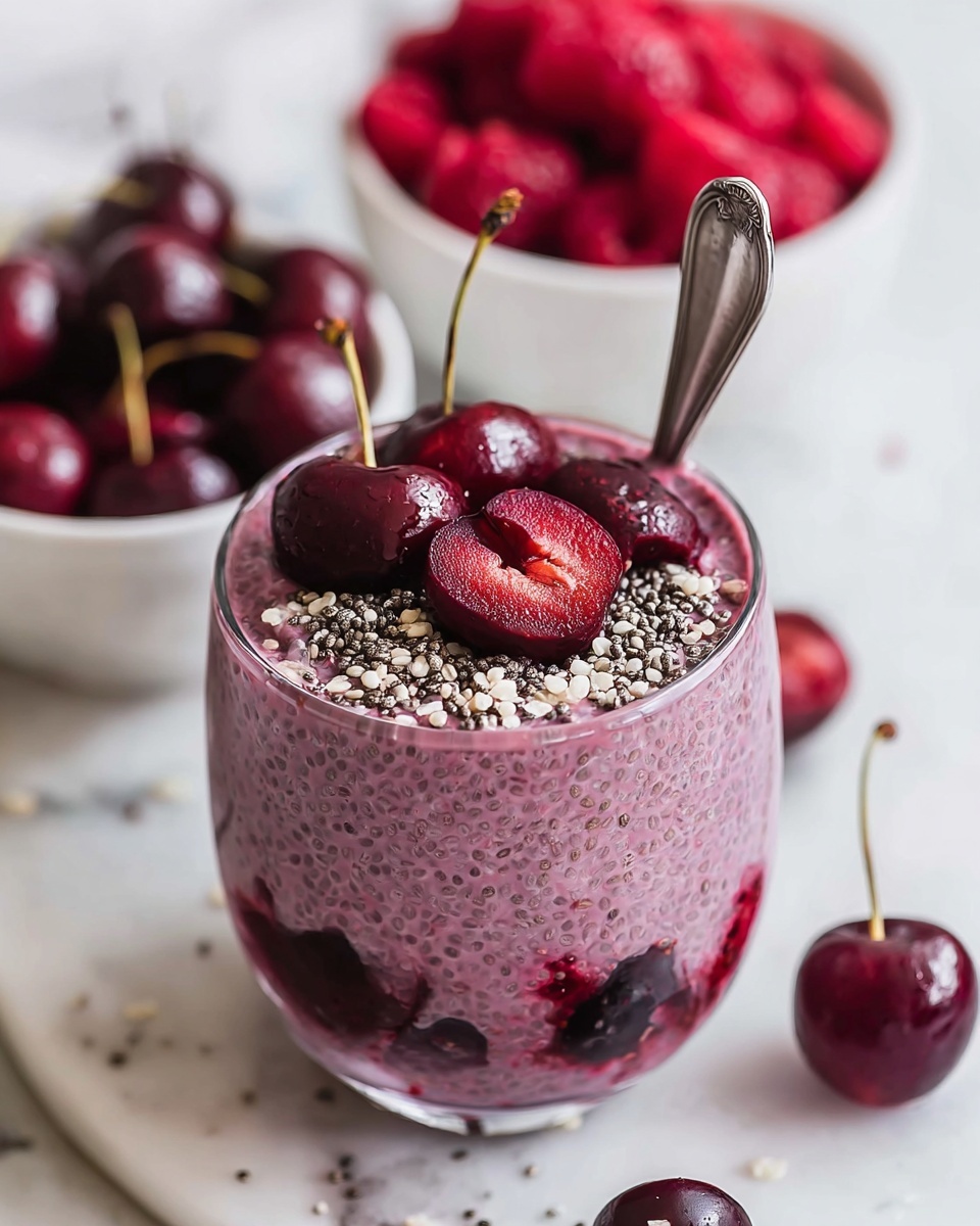 Cherry Chia Pudding Recipe - Recipe Image