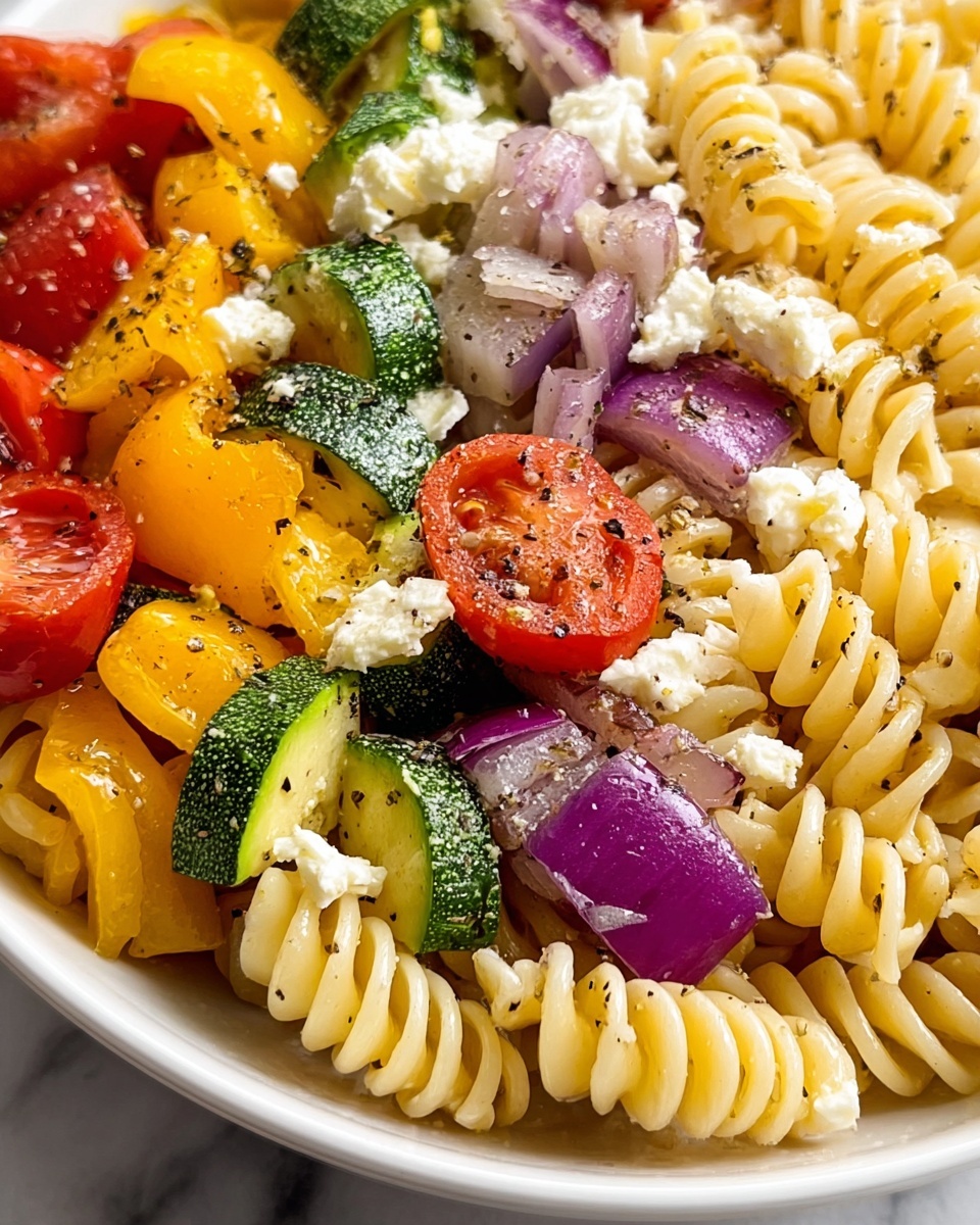 Feta & Roasted Veggie Pasta Recipe - Recipe Image