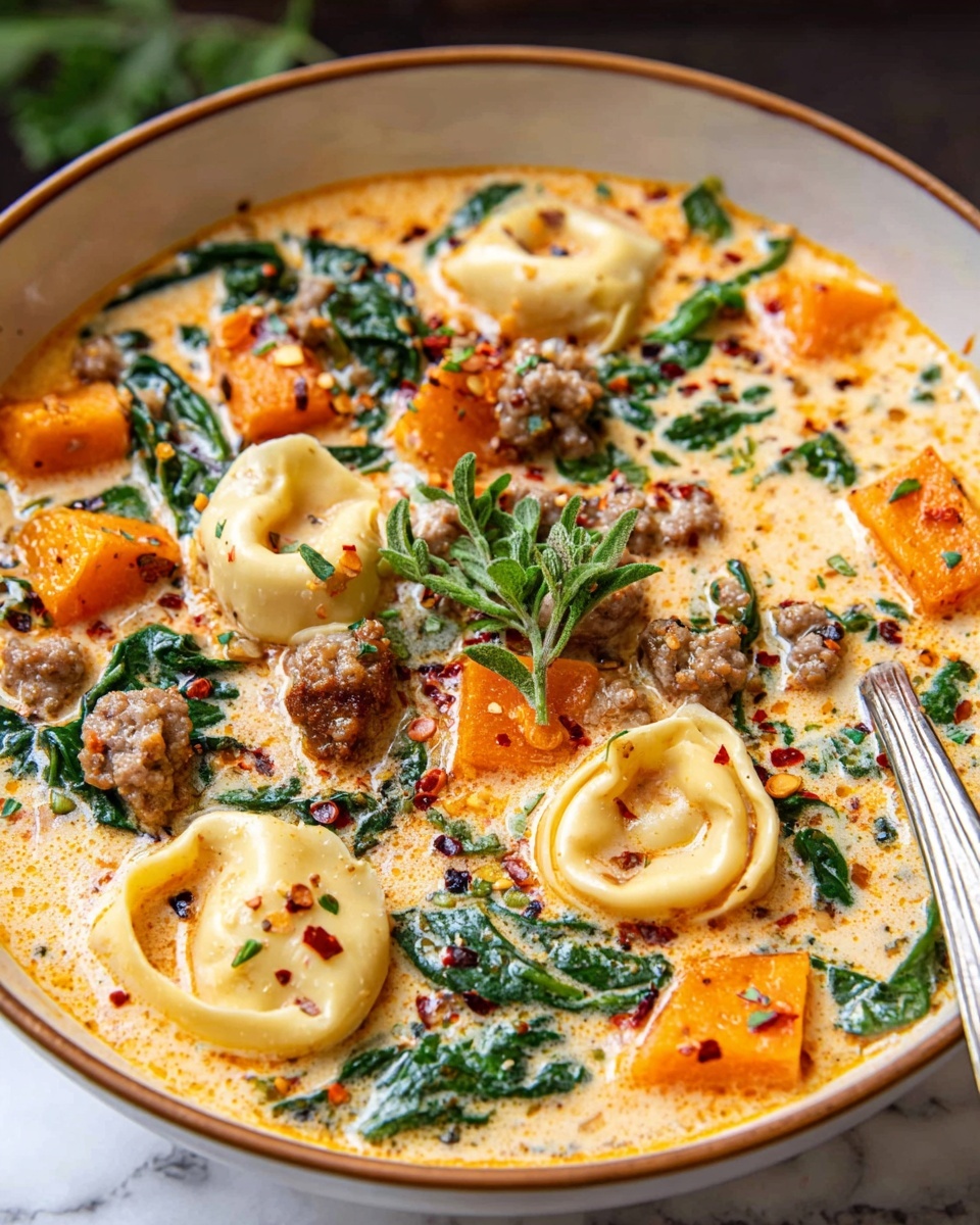 Creamy Sausage Tortellini Soup Recipe - Recipe Image