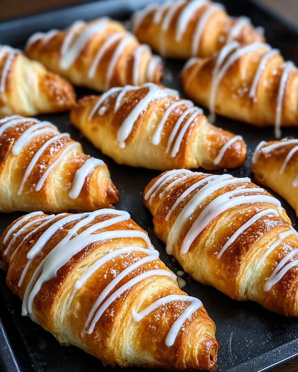 Pumpkin Pie Crescents with Maple Glaze Recipe - Recipe Image