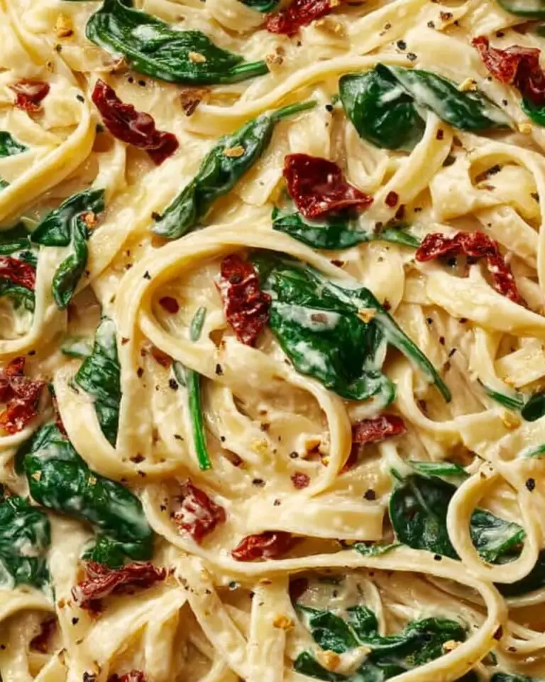 Linguine with Spinach and Sun-Dried Tomato Cream Sauce Recipe