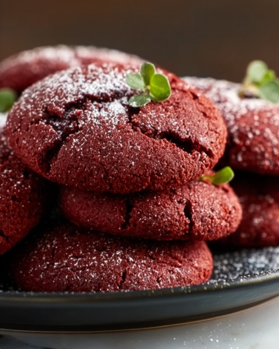 Red Velvet Crinkle Cookies Recipe - Recipe Image