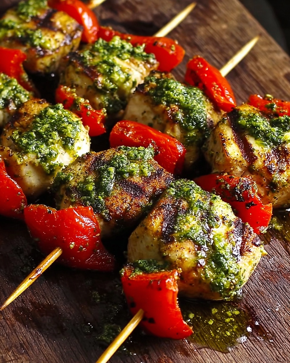 Chicken Pesto Kabobs Recipe - Recipe Image