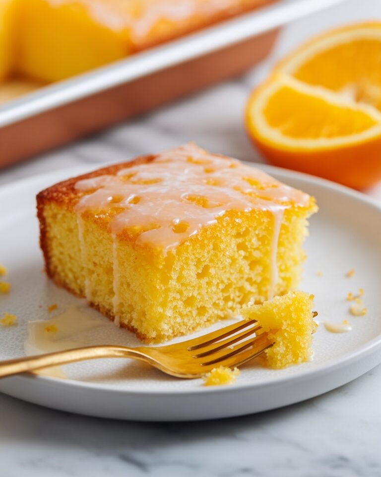 Orange Jello Cake with Orange Glaze Recipe