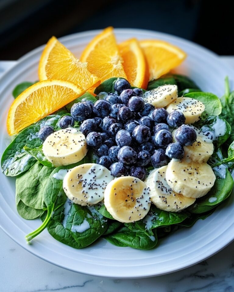 Blueberry Spinach Salad with Orange Poppy Seed Dressing Recipe