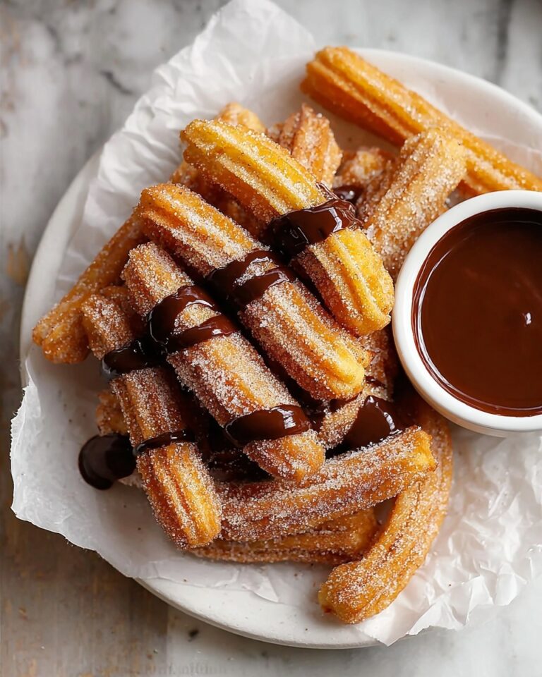Easy Homemade Churros with Cinnamon Sugar and Chocolate Dipping Sauce Recipe