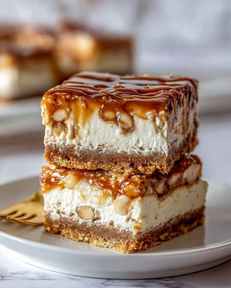 Apple Pie Cheesecake Bars with Caramel and Sea Salt Recipe