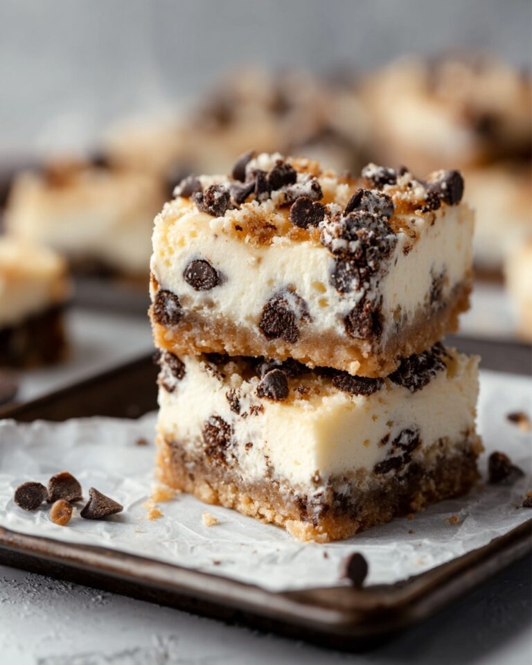 No-Bake Cookie Dough Cheesecake Bars Recipe