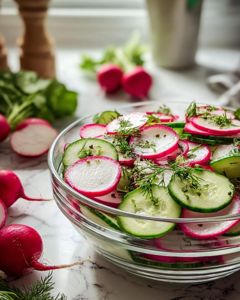 Radish and Cucumber Salad with Lemon-Dill Dressing Recipe