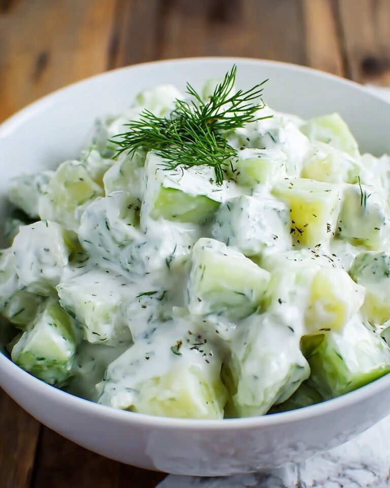 Refreshing and Tangy German Cucumber Salad with a Creamy Dressing Recipe