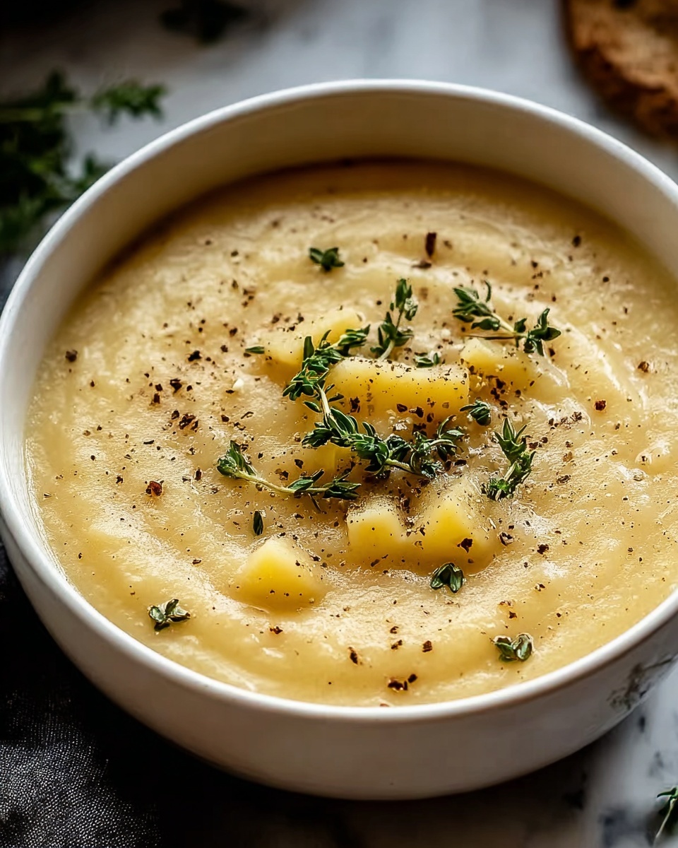 Cheddar Garlic Herb Potato Soup Recipe - Recipe Image