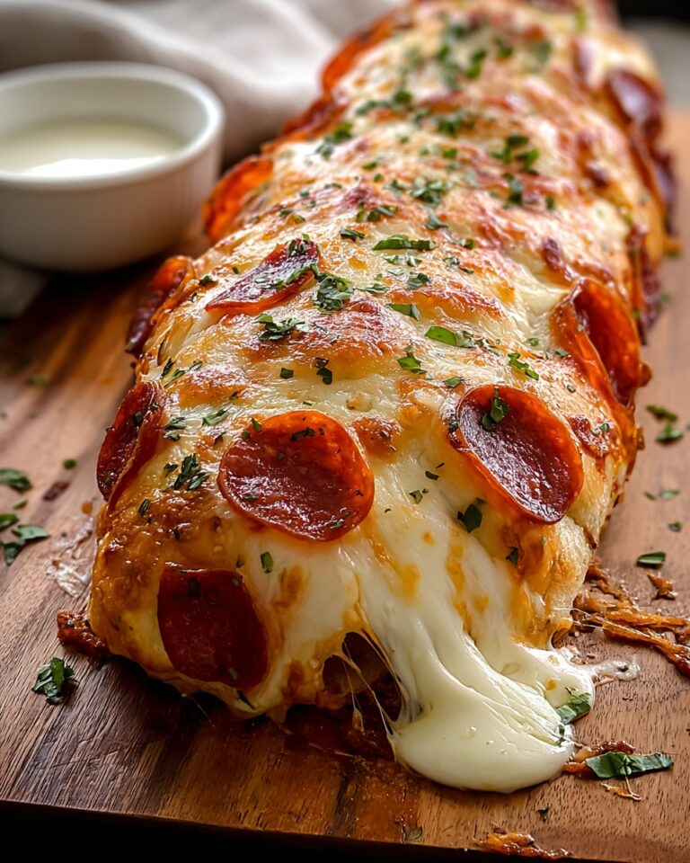 Cheesy Pepperoni Stromboli Recipe
